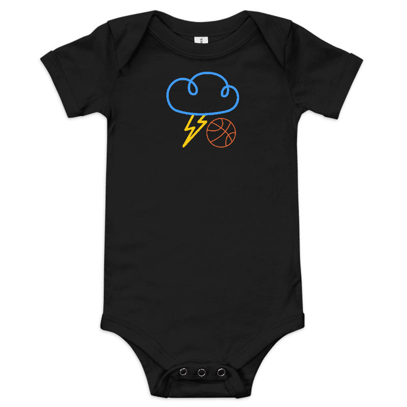 “Tiny Thunder Dribbles FAN ART”Baby Hoops Onesie