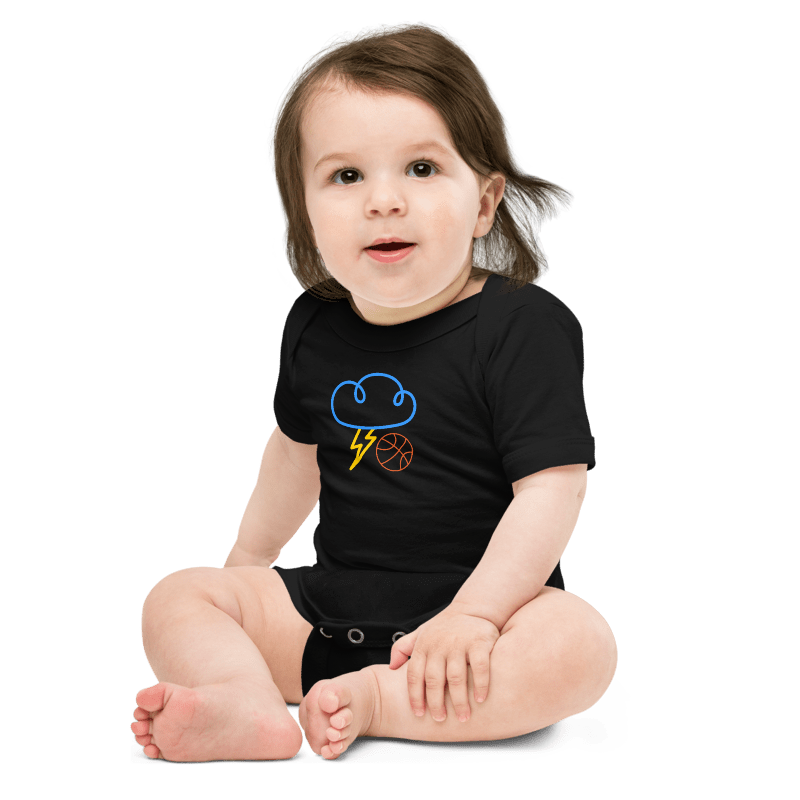 “Tiny Thunder Dribbles FAN ART”Baby Hoops Onesie