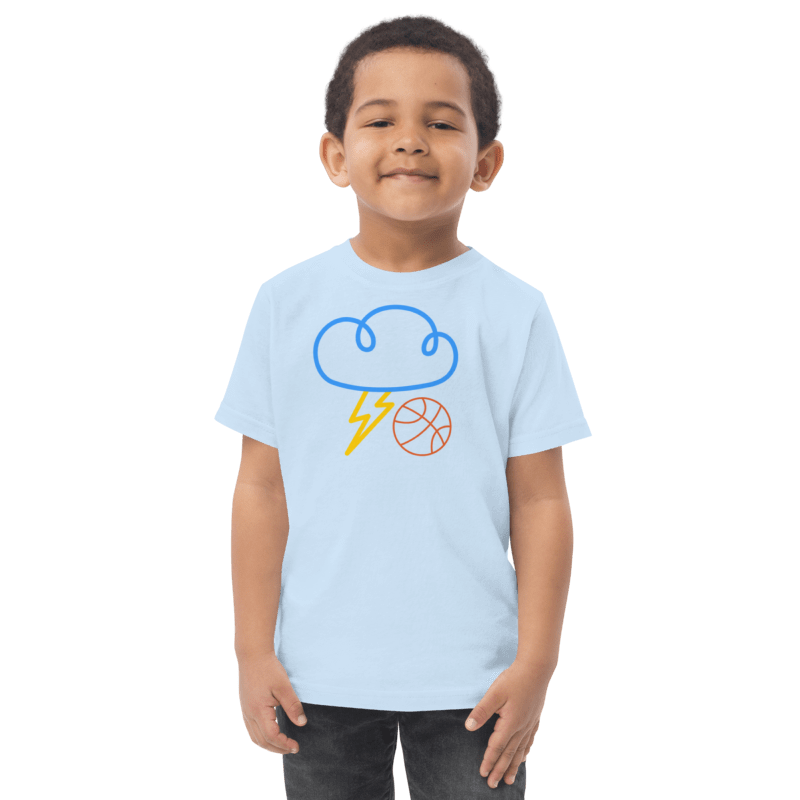 “OKC Thunder Cloud Strike FAN ART” Youth T-Shirt - Light Blue
